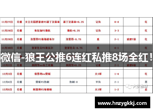 微信-狼王公推6连红私推8场全红！